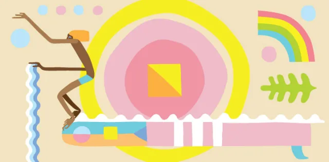 Graphic colorful circles