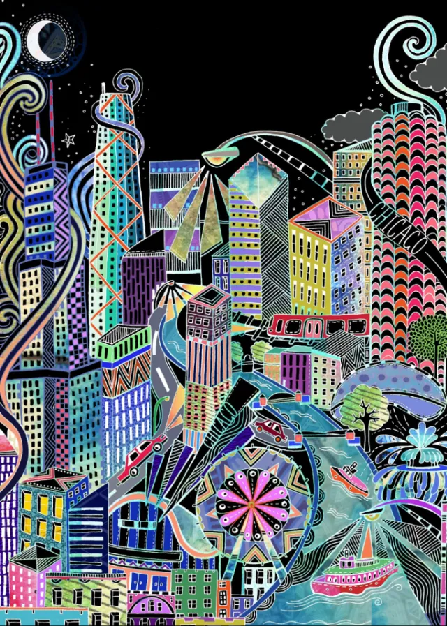 Fashion city illustration