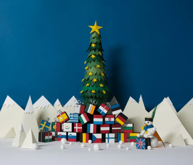 Christmas gifts paper art