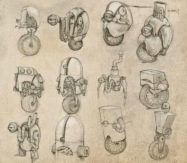Black & White motor drawing
