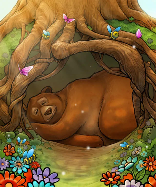children sleeping bear
