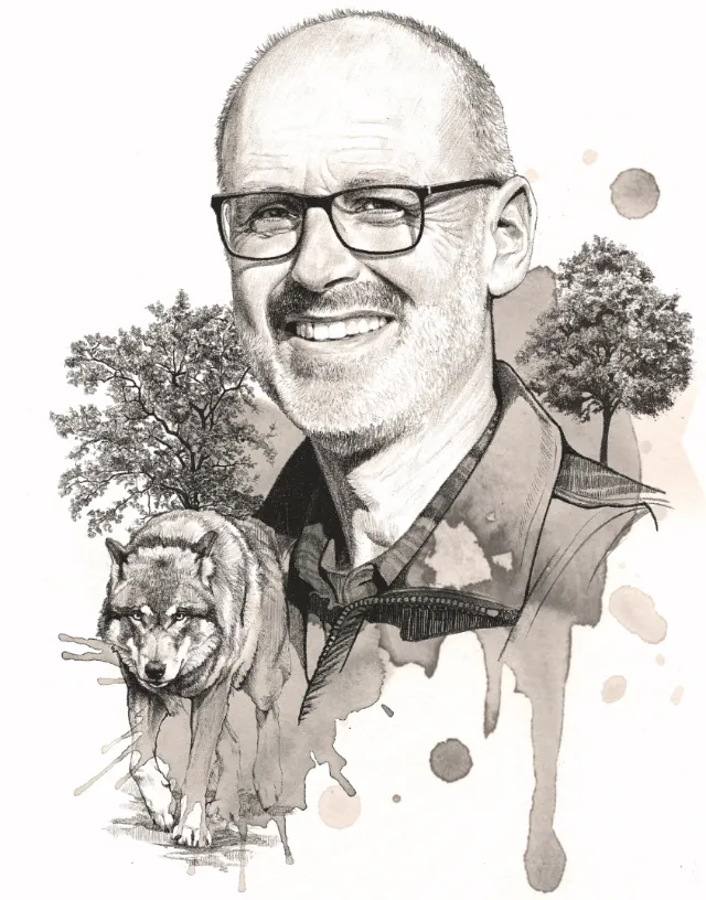 People Art of Man and Fox