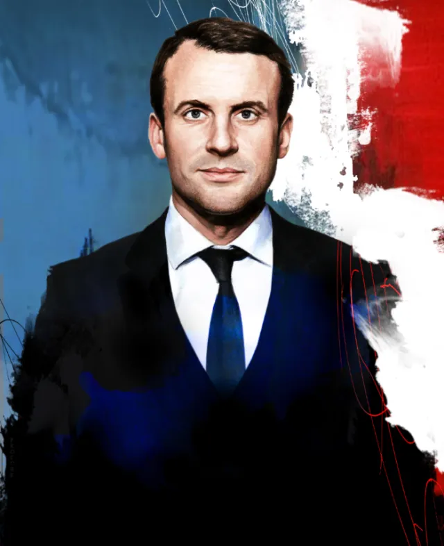 Portrait illustration of formal wear man