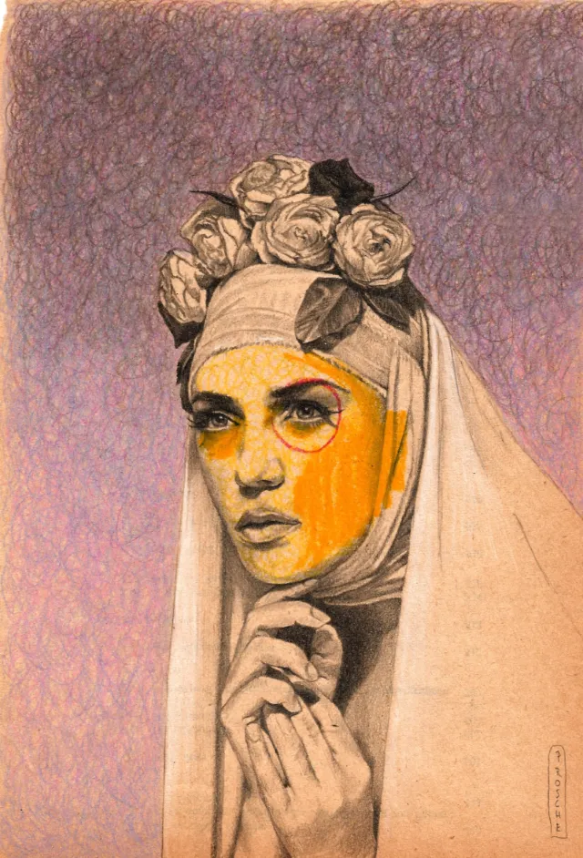 Fashion Model dressed as Nun