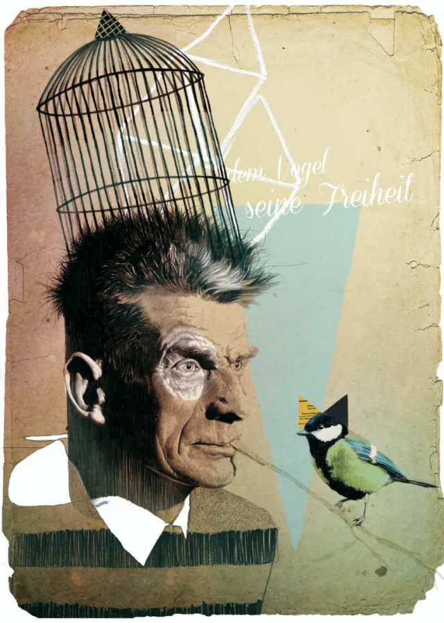 People man with caged head