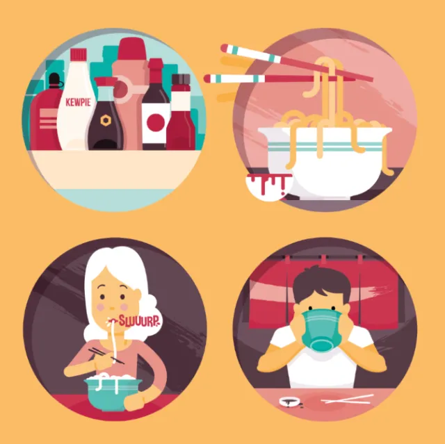 icons People and food