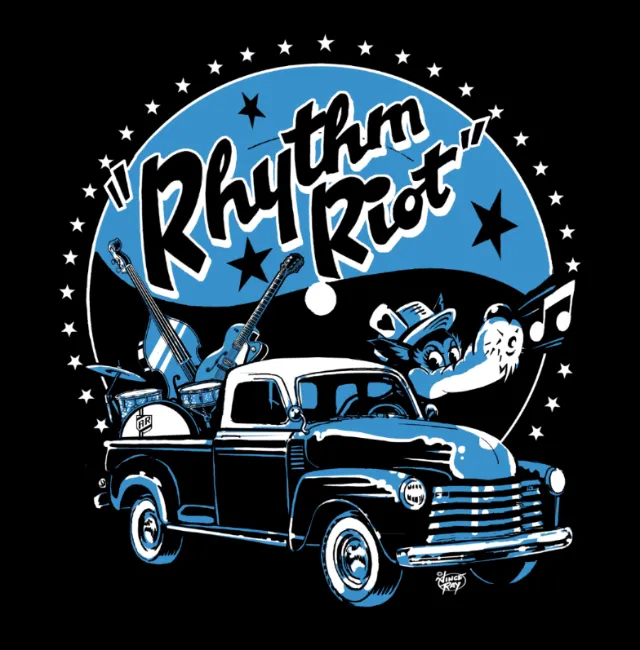 Graphic design of rhythm riot