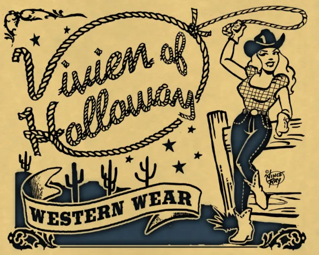 Fashion lettering art of western wear