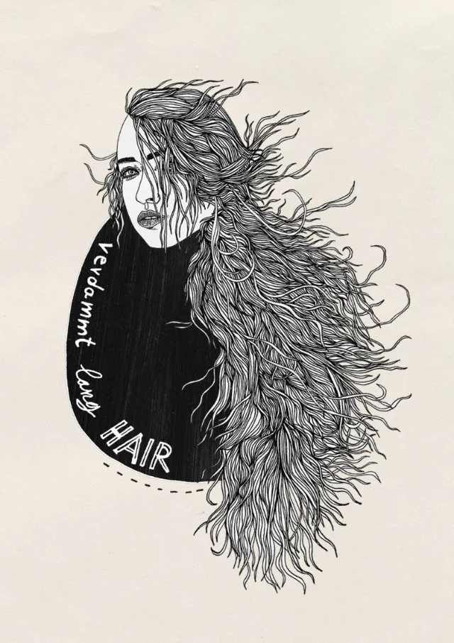 People woman with long hair