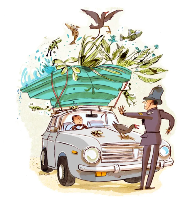 Graphic design of traffic police