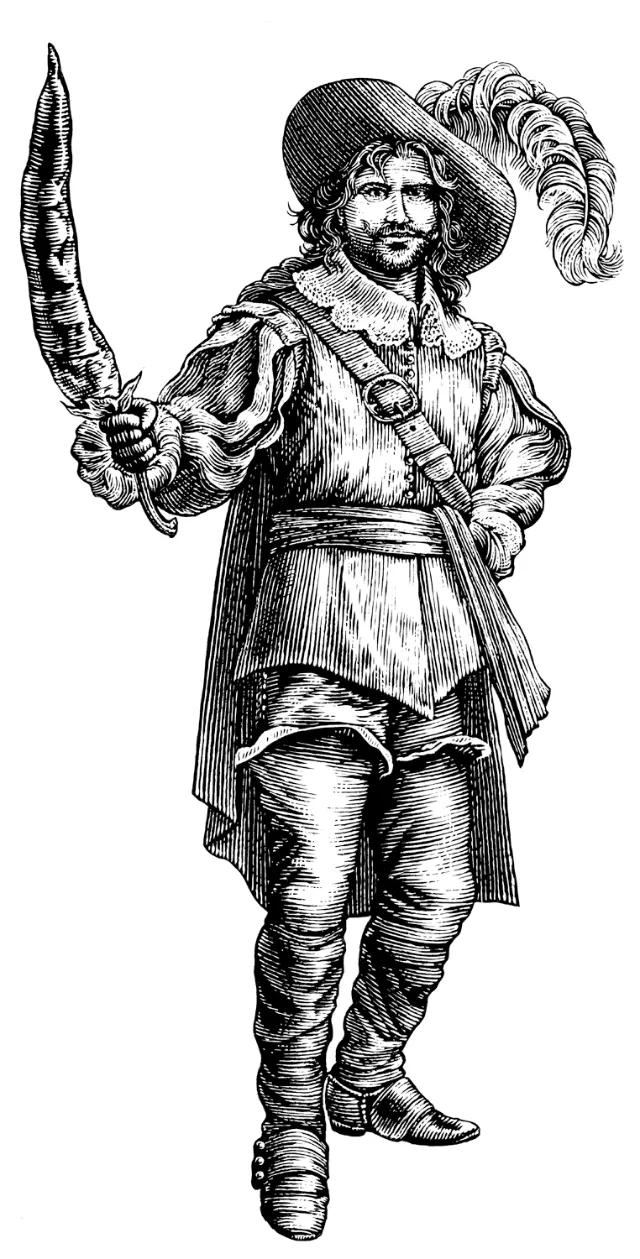 Black and white art of the king