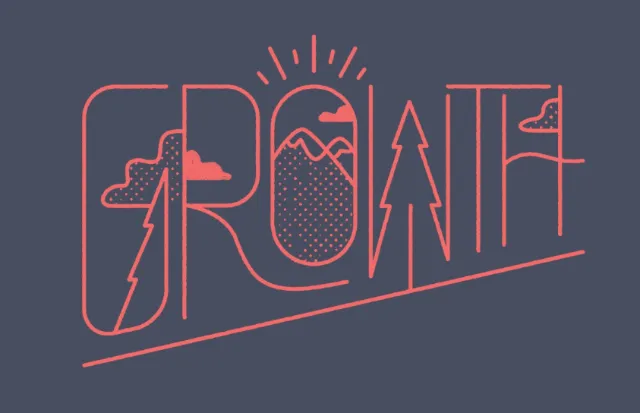 Growth typography by Joseph Carrington