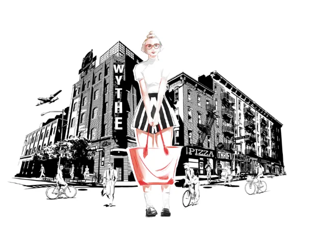 Lifestyle beauty woman at williamsburg