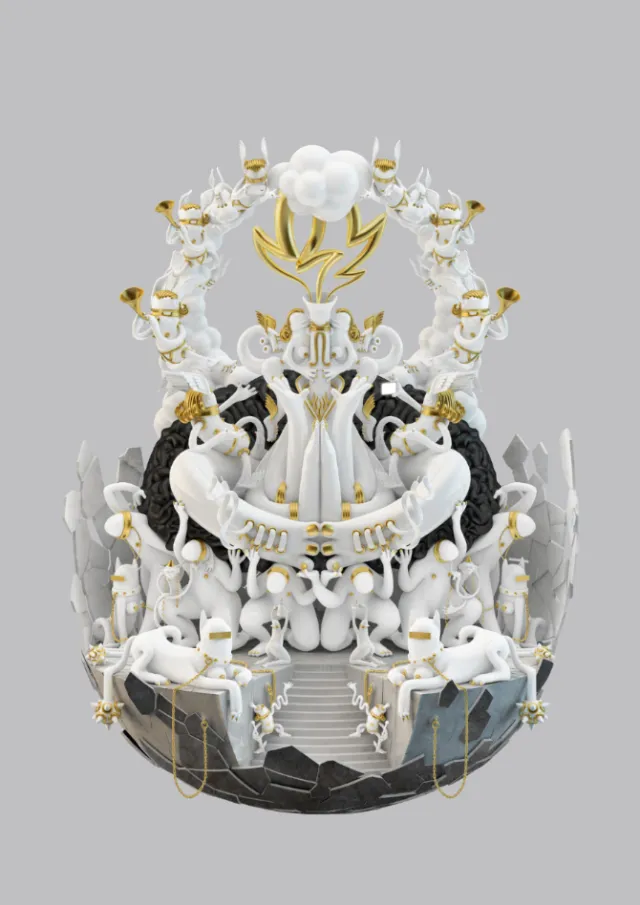 3d character design of people and animals