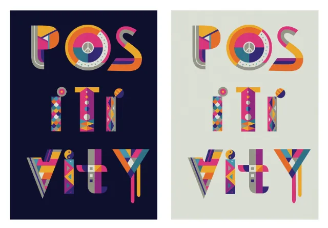 Lettering illustration of Positivity