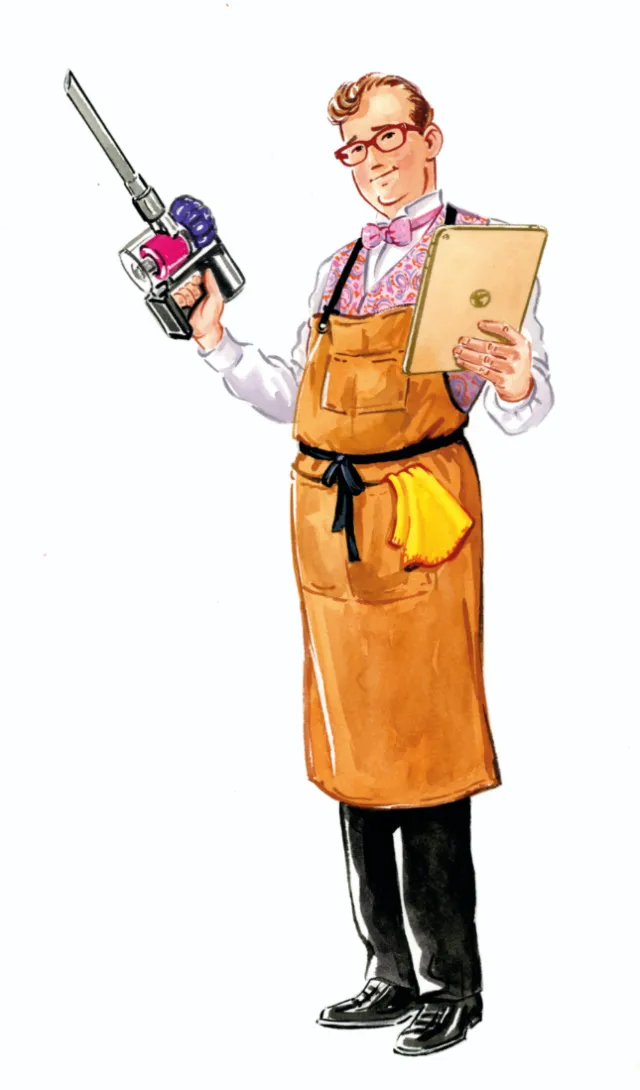 Mr Meridew gouche illustration
