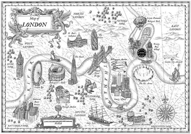 London map illustration