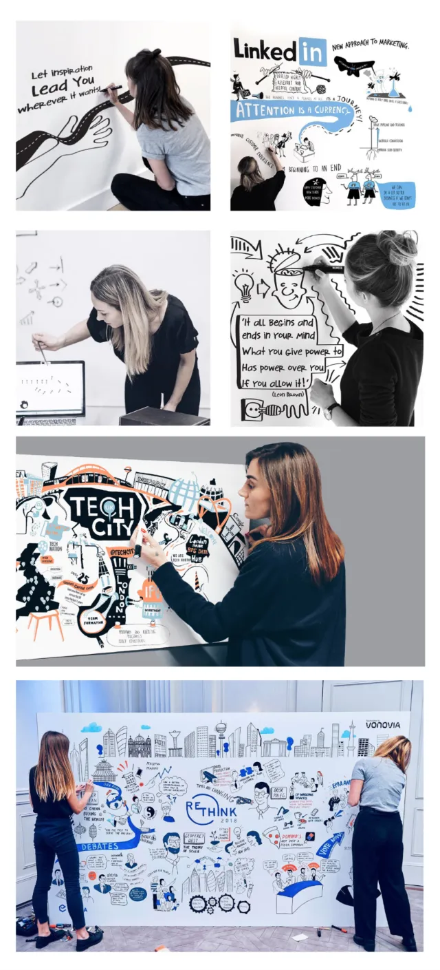 Graphic illustration of a tech poster