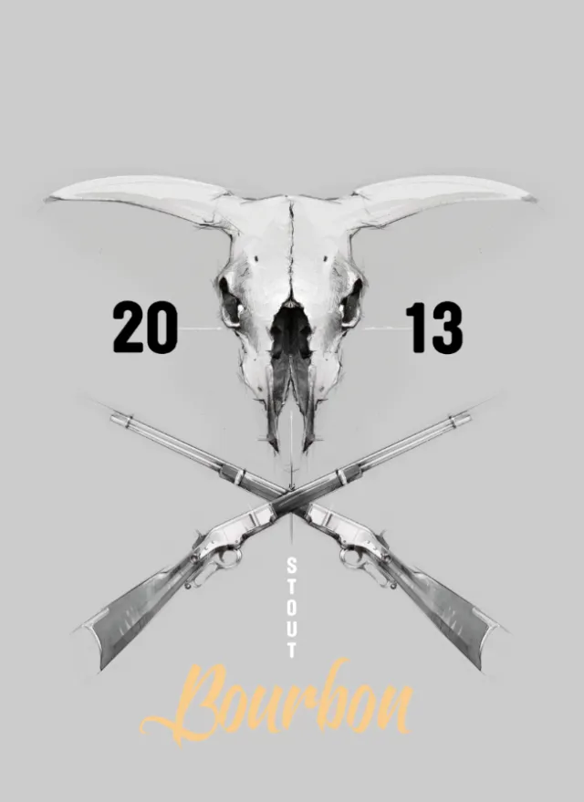 2013 Stout Bourbon black and white poster art