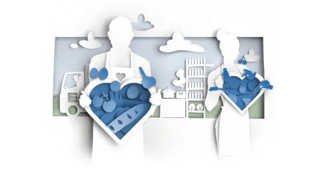 Paper art depicting supply chain process by Timo Müller