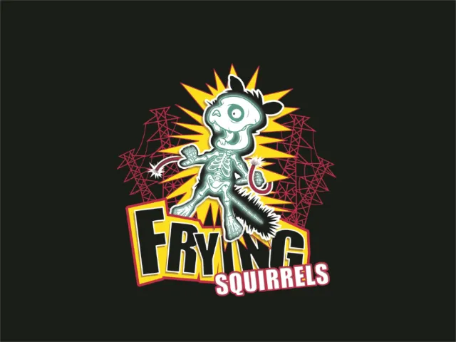 Frying Squirrels illustration by Ron Borresen