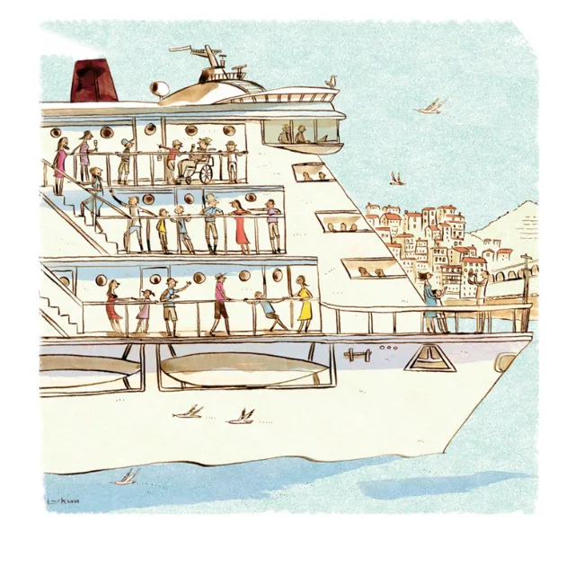 Cruise ship graphic design
