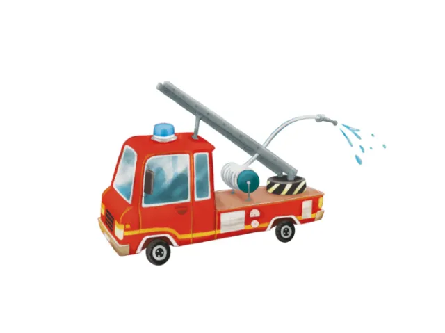 Illustration design of fire engine