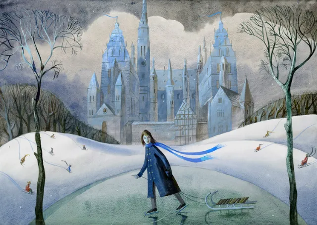 The snow queen children book graphic design