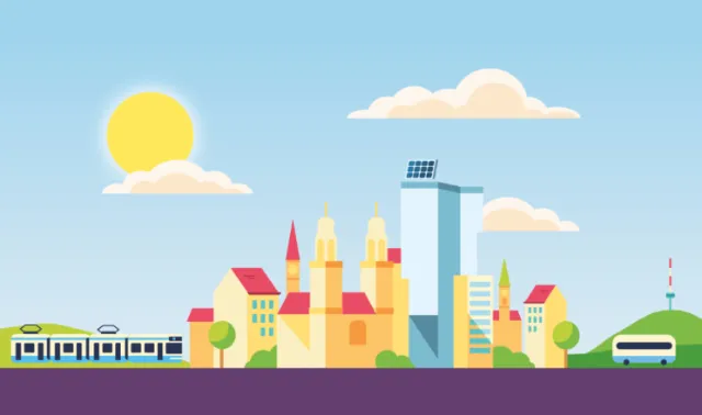 Graphic city buildings