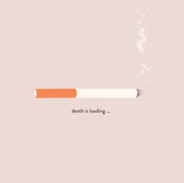 Cigrette Death loading animation video