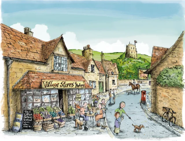 Computer Generated Traditional English Village street
