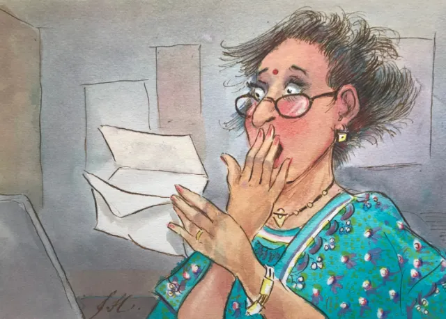 Cartoon & Humour surprised woman