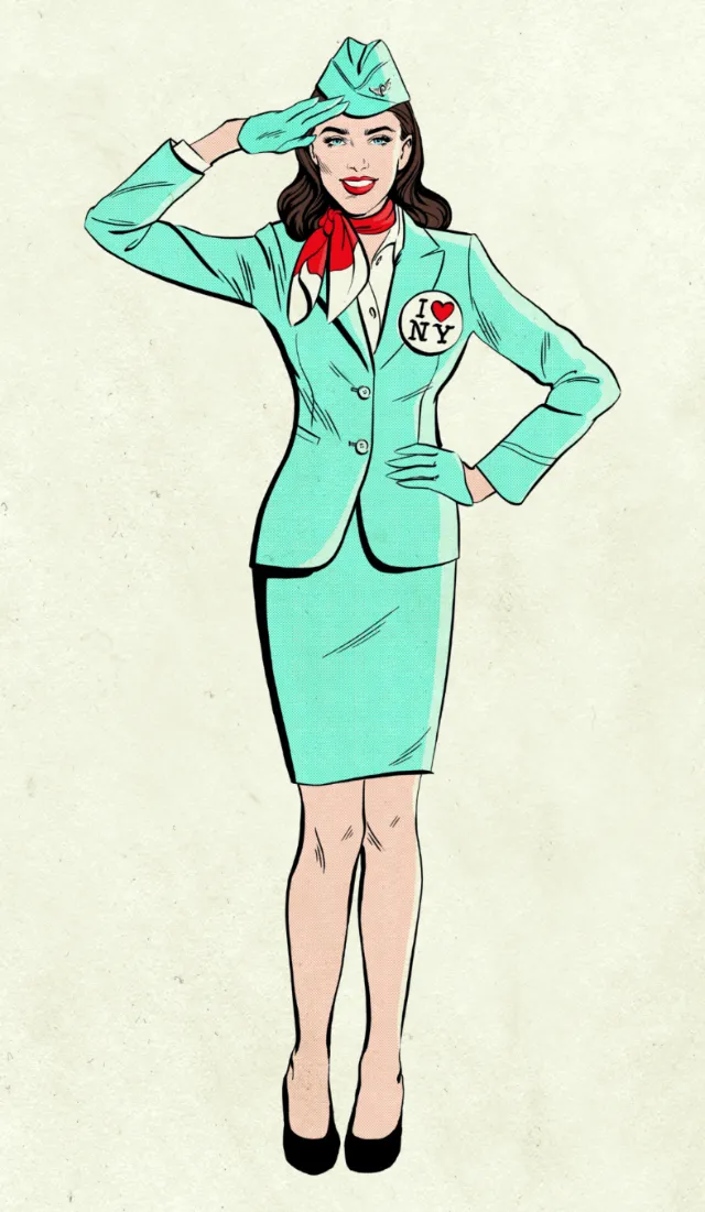 Flight attendant graphic design