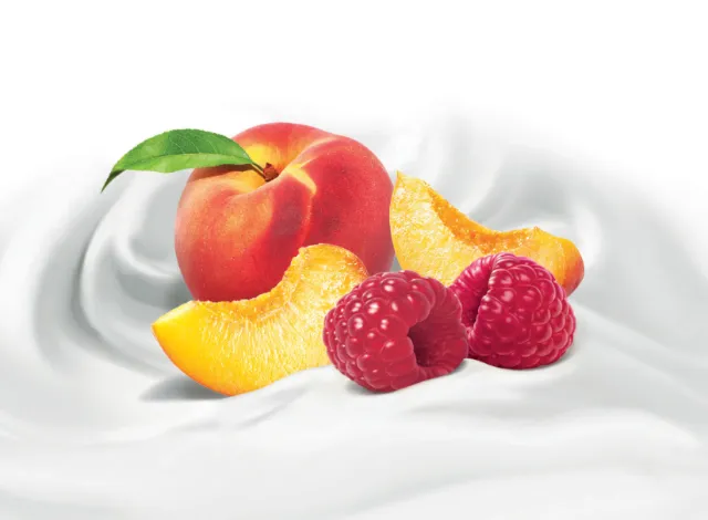 Realistic illustration of fruits for Glenisk yogurt range