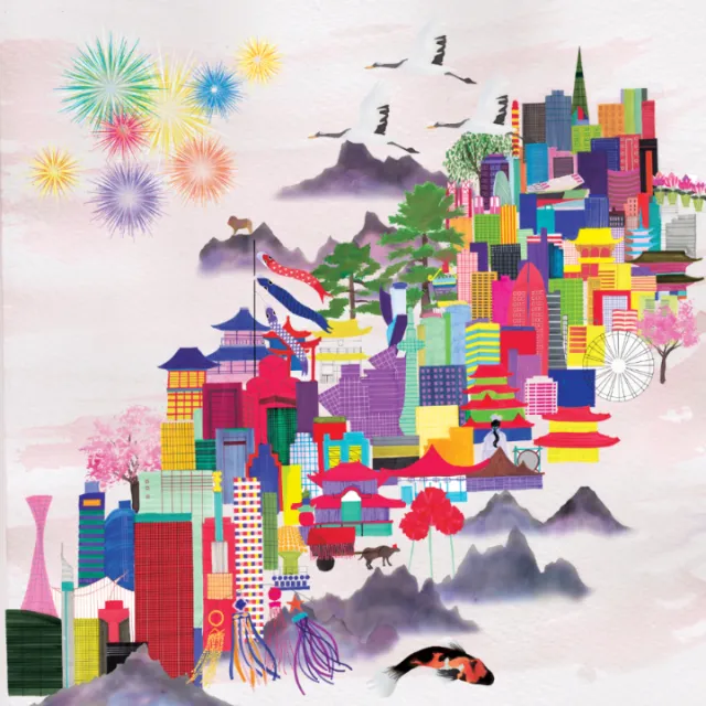 Hand drawn japan Places and locations