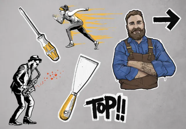 Various types of people character design