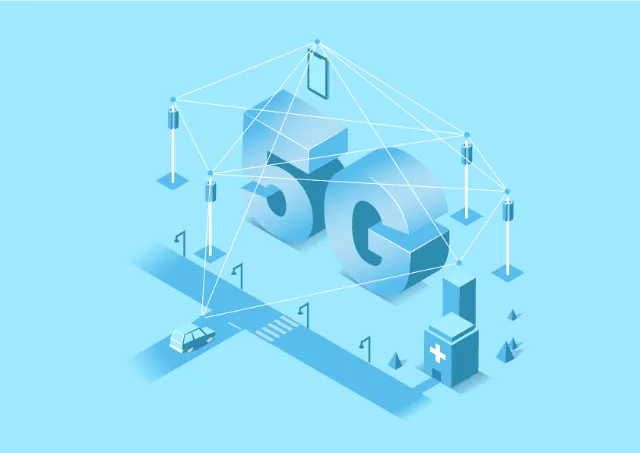 Vector art of 5G network