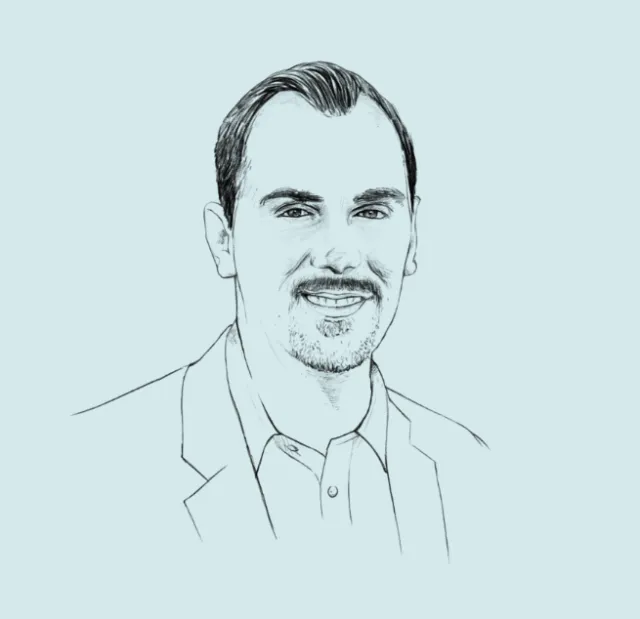 loose portrait illustration of man