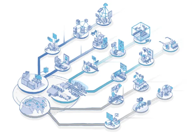 Infographic illustration of Computer hub