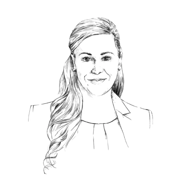 Pencil sketch portrait of women