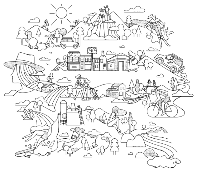Line art of people lifestyle
