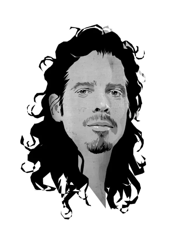Black and white portrait of Bob Marley