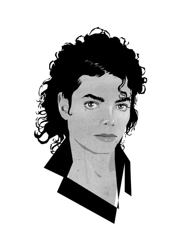 Portrait illustration of Michael Jackson