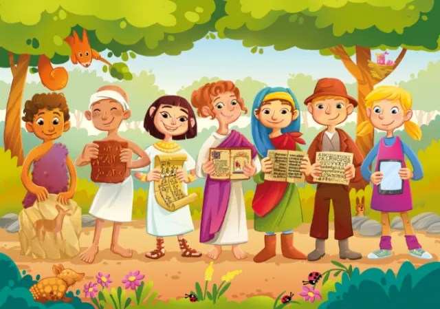 Cartoon & Humour kids with books