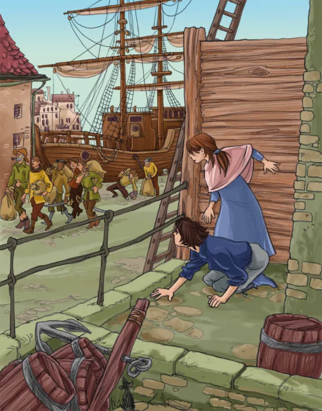 Cartoon & Humour kids hiding
