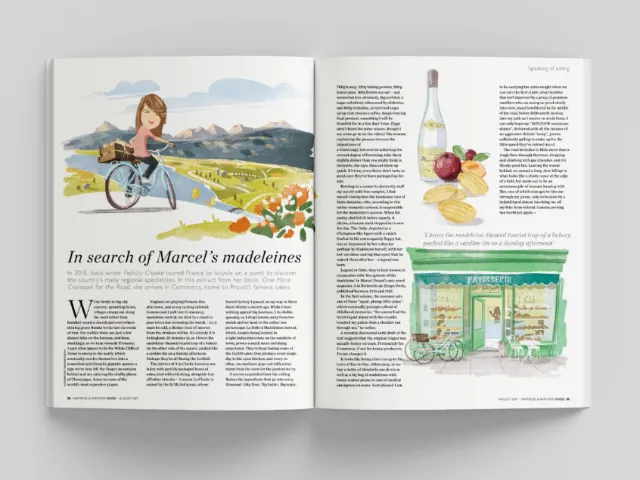 Computer generated Felicity Cloake for waitrose magazine