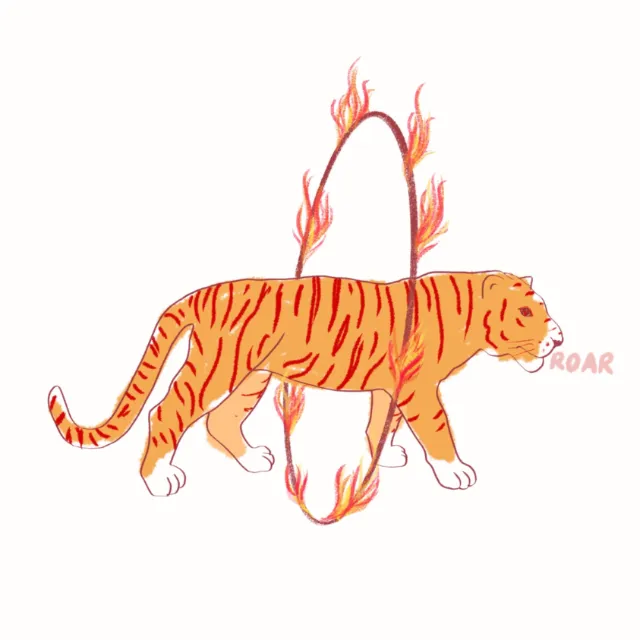Roaring tiger animation video
