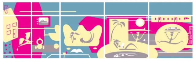 Collage of beautiful beaches