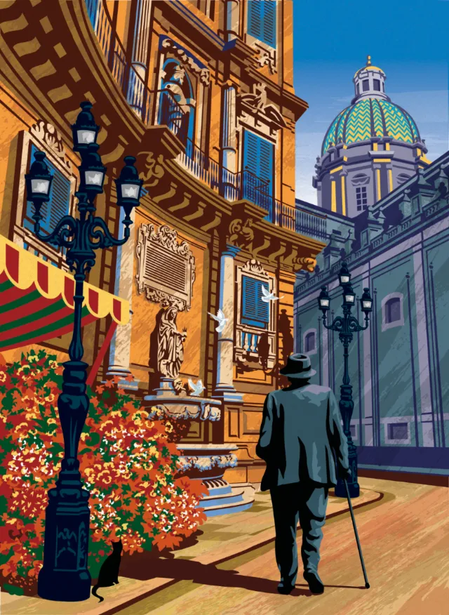 Places and Locations of Flower Stalls in Historic Palermo