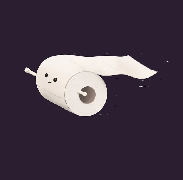 Graphic toilet paper